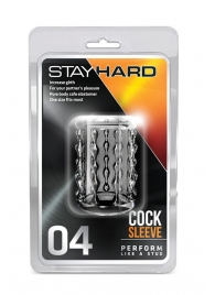 Прозрачная насадка с бороздками STAY HARD COCK SLEEVE 04 CLEAR - Blush Novelties - в Кисловодске купить с доставкой