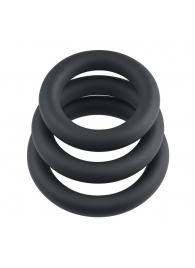 Набор из 3 черных эрекционных колец 3 Ring Circus - Selopa - в Кисловодске купить с доставкой