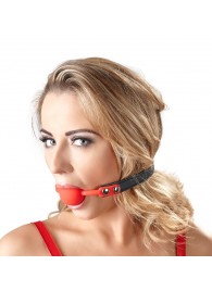 Силиконовый кляп-шар на чёрных ремешках Red Gag silicone - Orion - купить с доставкой в Кисловодске