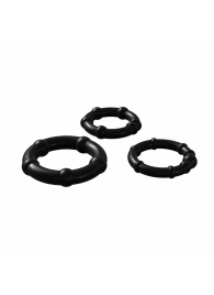 Набор из 3 черных эрекционных колец Babooom Ring Set - Adrien Lastic - в Кисловодске купить с доставкой