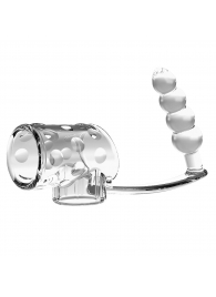 Прозрачная насадка на пенис и мошонку с анальным стимулятором Rilley - Baile - в Кисловодске купить с доставкой