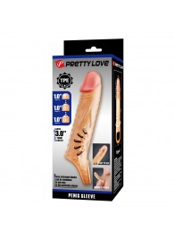 Телесная удлиняющая насадка на пенис с подхватом мошонки - Baile - в Кисловодске купить с доставкой