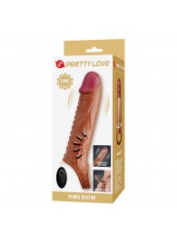 Коричневая вибронасадка с подхватом мошонки и пультом ДУ - Baile - в Кисловодске купить с доставкой