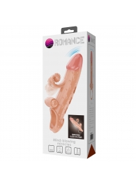 Телесная вибронасадка на пенис с подхватом мошонки - 20 см. - Baile - в Кисловодске купить с доставкой