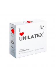 Ультратонкие презервативы Unilatex Ultra Thin - 3 шт. - Unilatex - купить с доставкой в Кисловодске