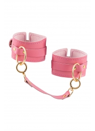 Розовые однослойные кожаные оковы - Pecado - купить с доставкой в Кисловодске