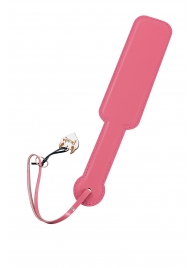 Розовый кожаный пэддл - 37 см. - Pecado - купить с доставкой в Кисловодске