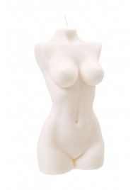 Белая интерьерная свеча в форме женского торса - 850 гр. - Pecado - купить с доставкой в Кисловодске