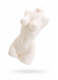 Белая интерьерная свеча в форме женского торса - 850 гр. - Pecado - купить с доставкой в Кисловодске