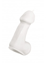 Белая свеча в форме пениса - 47 гр. - Pecado - купить с доставкой в Кисловодске