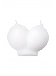 Белая сувенирная свеча «Сиськи» - Pecado - купить с доставкой в Кисловодске