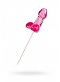 Розовый леденец в форме члена со вкусом айриш крим - 80 гр. - Sosuчki - купить с доставкой в Кисловодске