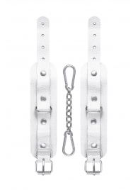 Белые узкие наручники-браслеты со скруглёнными углами - Pecado - купить с доставкой в Кисловодске