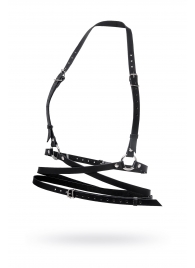 Черная кожаная портупея «Осанка» - Pecado - купить с доставкой в Кисловодске