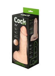 Телесный фаллоудлинитель с мошонкой Cock Next - 19 см. - LOVETOY (А-Полимер) - в Кисловодске купить с доставкой