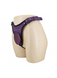 Фиолетовые трусики харнесс с платформой Caludio III - Baile - купить с доставкой в Кисловодске