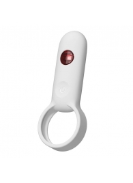 Белое эрекционное виброкольцо с пультом ДУ - Youvic - в Кисловодске купить с доставкой