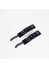 Черные кожаные наручники Sex - Crazy Handmade - купить с доставкой в Кисловодске