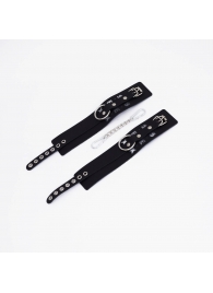 Черные кожаные оковы Sex - Crazy Handmade - купить с доставкой в Кисловодске