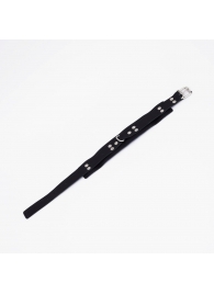 Черный ошейник из высококачественной натуральной кожи - Crazy Handmade - купить с доставкой в Кисловодске