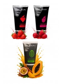 Набор из 3 съедобных лубрикантов JUJU (клубника, малина, тропические фрукты) - JuJu - купить с доставкой в Кисловодске