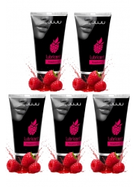 Набор из 5 съедобных лубрикантов JUJU со вкусом малины - JuJu - купить с доставкой в Кисловодске