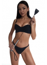 Стек с широким черным кожаным наконечником и металлической ручкой - 67 см. - Crazy Handmade - купить с доставкой в Кисловодске