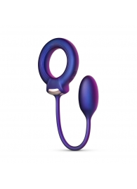 Фиолетовое эрекционное виброкольцо с анальным шариком Eclipse - ONE DC B.V. - в Кисловодске купить с доставкой