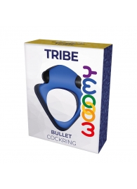 Синее эрекционное кольцо Wooomy Tribeс с вибрацией - Adrien Lastic - в Кисловодске купить с доставкой