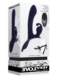 Женский страпон с вибрацией Giving Vibes - Evolved - купить с доставкой в Кисловодске