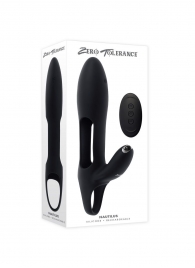 Черная насадка на пенис с вибрацией Nautilus - Zero Tolerance - в Кисловодске купить с доставкой