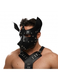 Черная кожаная маска «Собака» - Crazy Handmade - купить с доставкой в Кисловодске