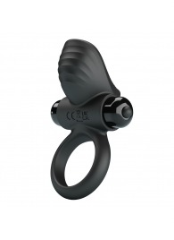 Черное эрекционное кольцо с вибрацией Adrien - Baile - в Кисловодске купить с доставкой