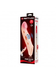 Телесная удлиняющая насадка с рельефом и вибрацией Brad - 21,3 см. - Baile - в Кисловодске купить с доставкой