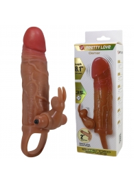 Карамельная вибронасадка с клиторальным стимулятором Osmar - 20,5 см. - Baile - в Кисловодске купить с доставкой