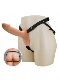 Телесный полый мужской страпон London - 16,8 см. - Baile - купить с доставкой в Кисловодске