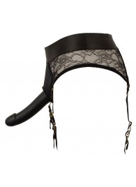 Черный женский страпон Strap-on Set: трусики и насадка - Orion - купить с доставкой в Кисловодске