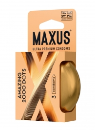 Точечные презервативы MAXUS 2000 Amazing Dots с железным кейсом - 3 шт. - Maxus - купить с доставкой в Кисловодске
