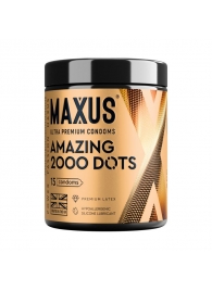 Точечные презервативы MAXUS 2000 Amazing Dots с железным кейсом - 15 шт. - Maxus - купить с доставкой в Кисловодске