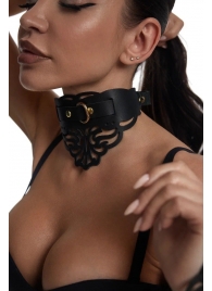 Фигурный чокер с узорами и золотистой фурнитурой - Crazy Handmade - купить с доставкой в Кисловодске