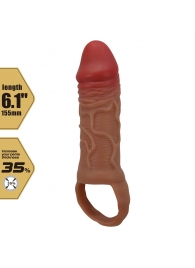 Реалистичная насадка на член Peirre - 15,5 см. - Baile - в Кисловодске купить с доставкой