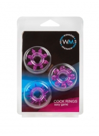 Набор из 3 лиловых эрекционных колец различной формы - Erowoman-Eroman - в Кисловодске купить с доставкой