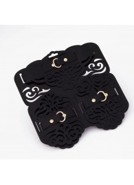 Фигурный набор для БДСМ-игр с узорами и золотистой фурнитурой - Crazy Handmade - купить с доставкой в Кисловодске