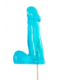 Голубой леденец в форме члена со вкусом блю кюрасао - 173 гр. - Sosuчki - купить с доставкой в Кисловодске