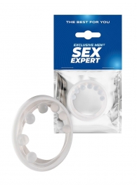 Эрекционное кольцо с мягкой стимулирующей насадкой - Sex Expert - в Кисловодске купить с доставкой
