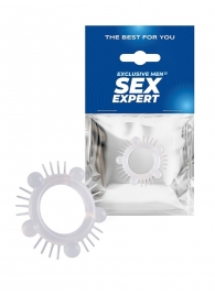 Эластичное эрекционное кольцо с шишечками и шипами - Sex Expert - в Кисловодске купить с доставкой