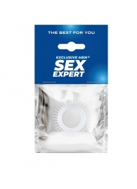 Эластичное эрекционное кольцо с шипиками и шариком - Sex Expert - в Кисловодске купить с доставкой