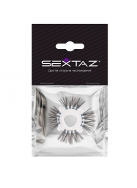 Эластичное эрекционное кольцо с черными «ресничками» - Sextaz - в Кисловодске купить с доставкой