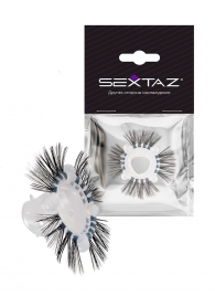 Эластичное эрекционное кольцо с черными «ресничками» - Sextaz - в Кисловодске купить с доставкой
