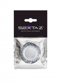 Эластичное эрекционное колечко с черными «ресничками» - Sextaz - в Кисловодске купить с доставкой